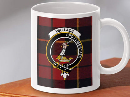 Wallace Clan Pro Libertate Emblem Red Check Mug product