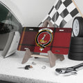Custom Scottish clan license plate, crest on tartan, gift for a car lover