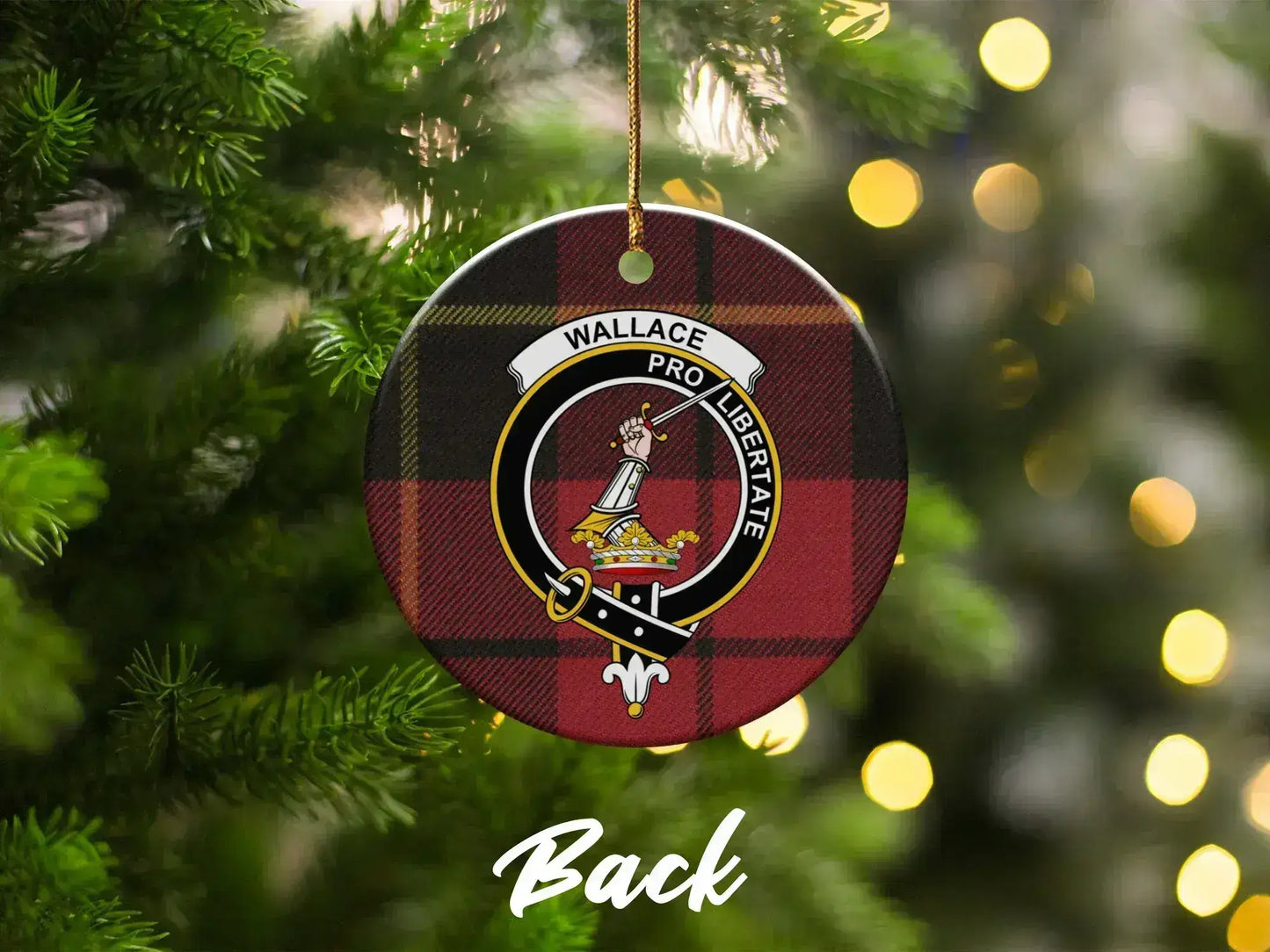 Wallace Pro Liberate Tartan Christmas Ornament product