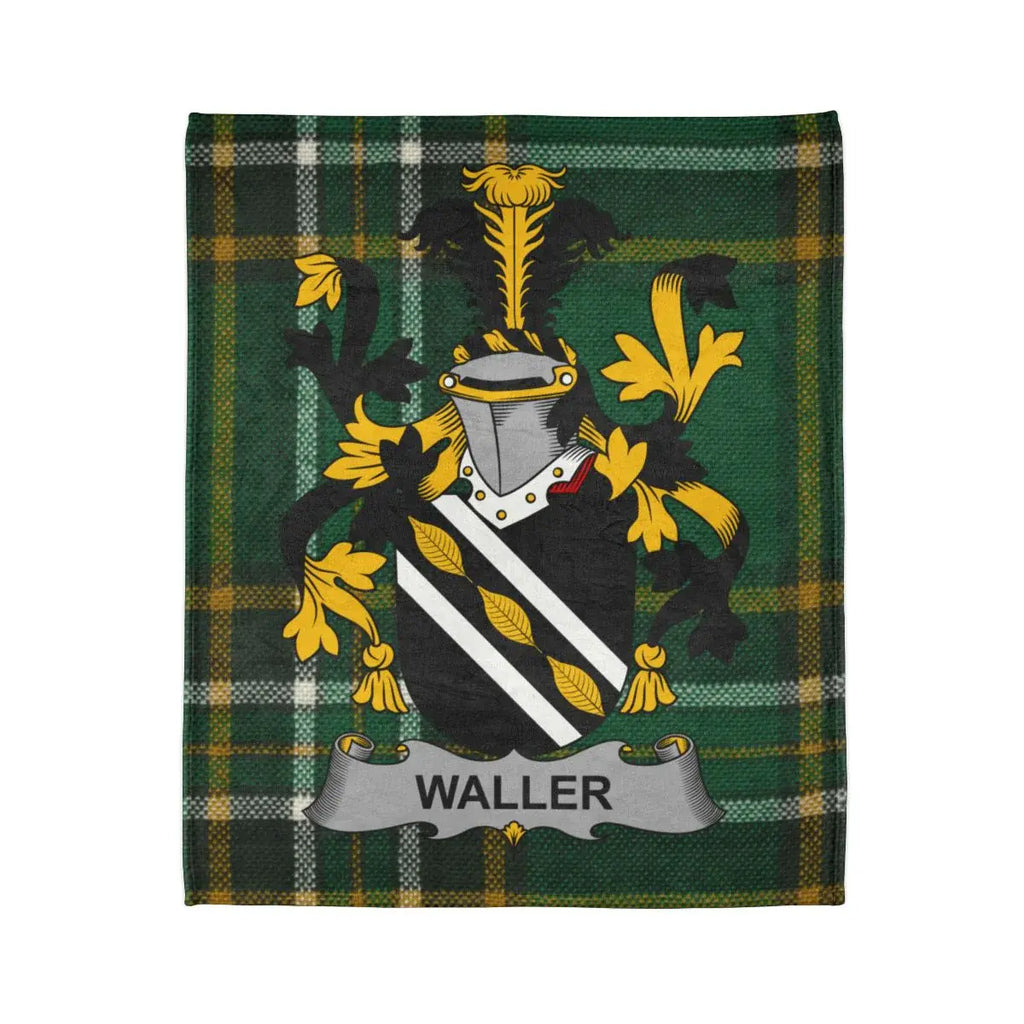 Waller Family Crest Tartan Blanket