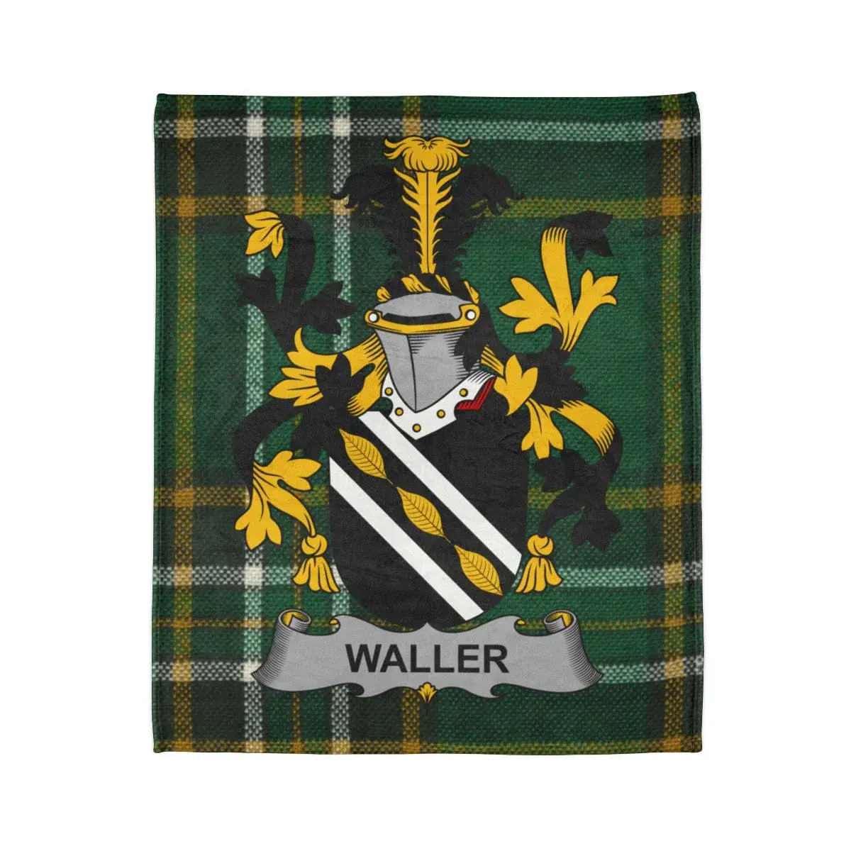 Waller Family Crest Tartan Blanket