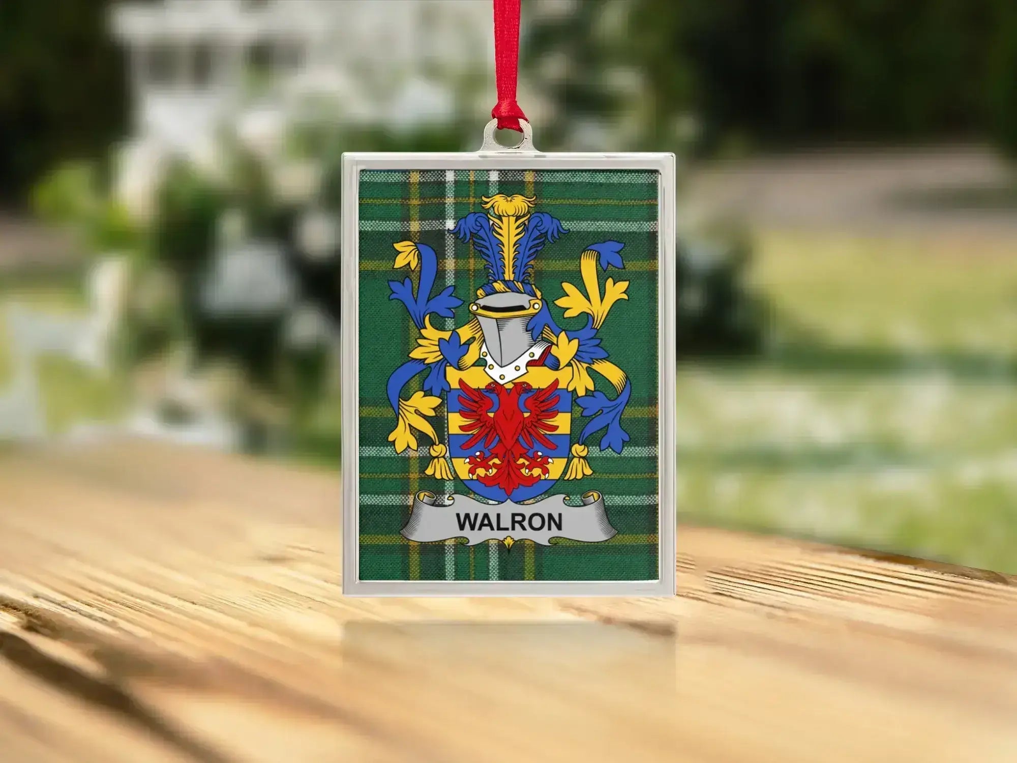 Custom Family Crest Design with Walron Ornament product type