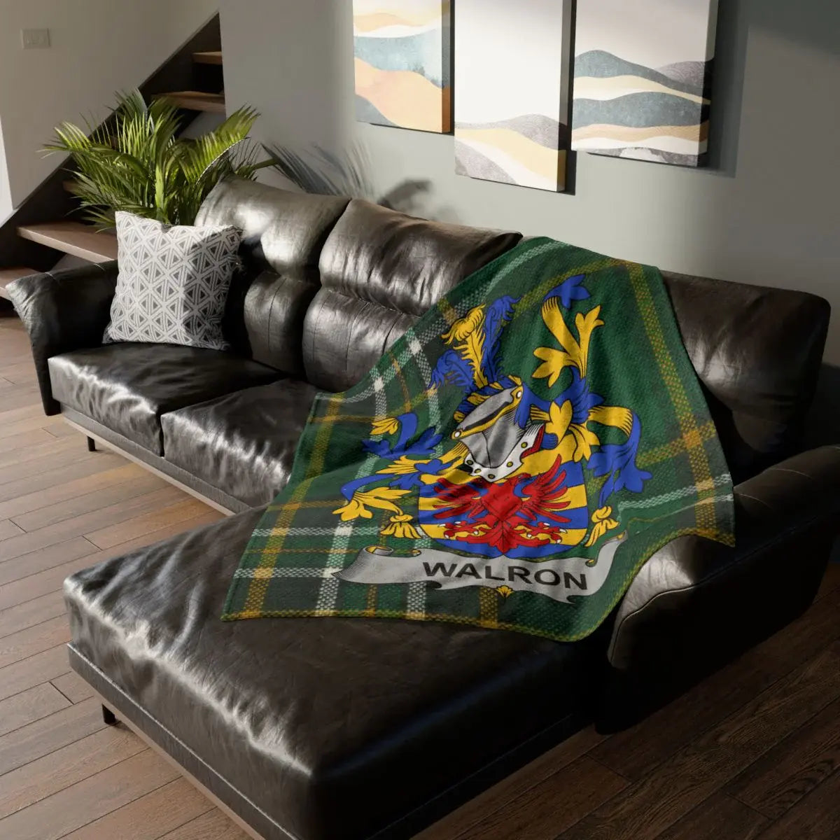 Customized Family Crest Blanket for Cozy Decor