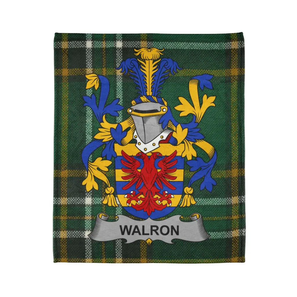 Walron Tartan Blanket Scottish Clan Emblem Design
