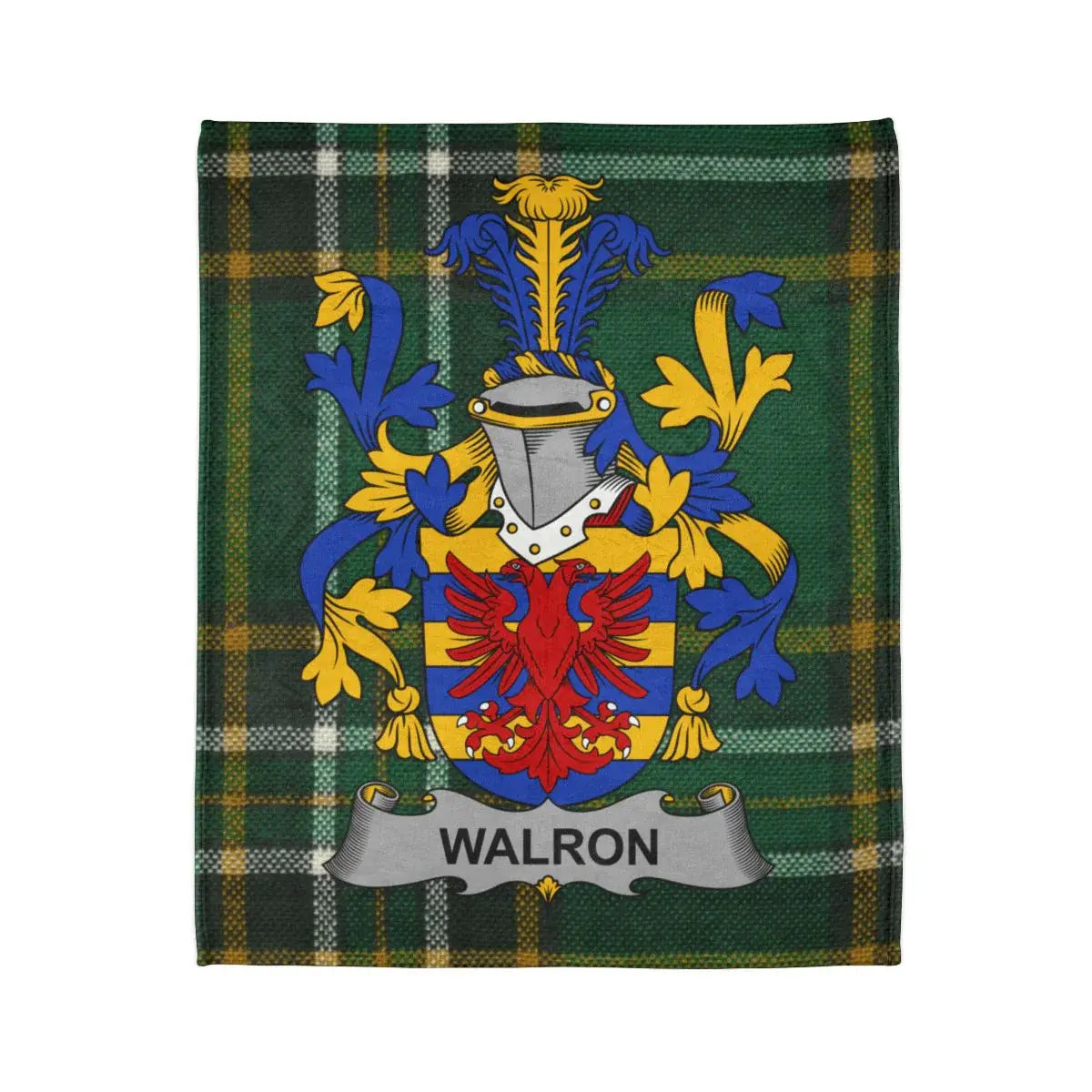Walron Tartan Blanket Scottish Clan Emblem Design