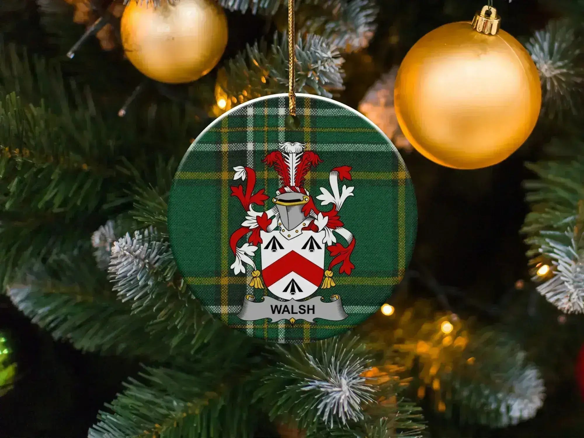 Family Name Crest Christmas Ornament product type