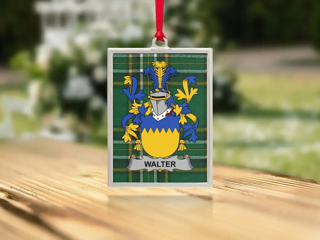 Walter Family Crest Design Ornament product type