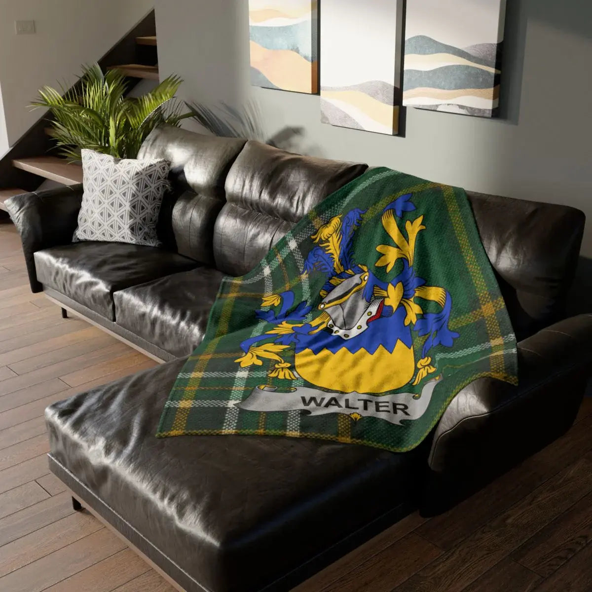 Personalized Family Crest Blanket with Custom Name