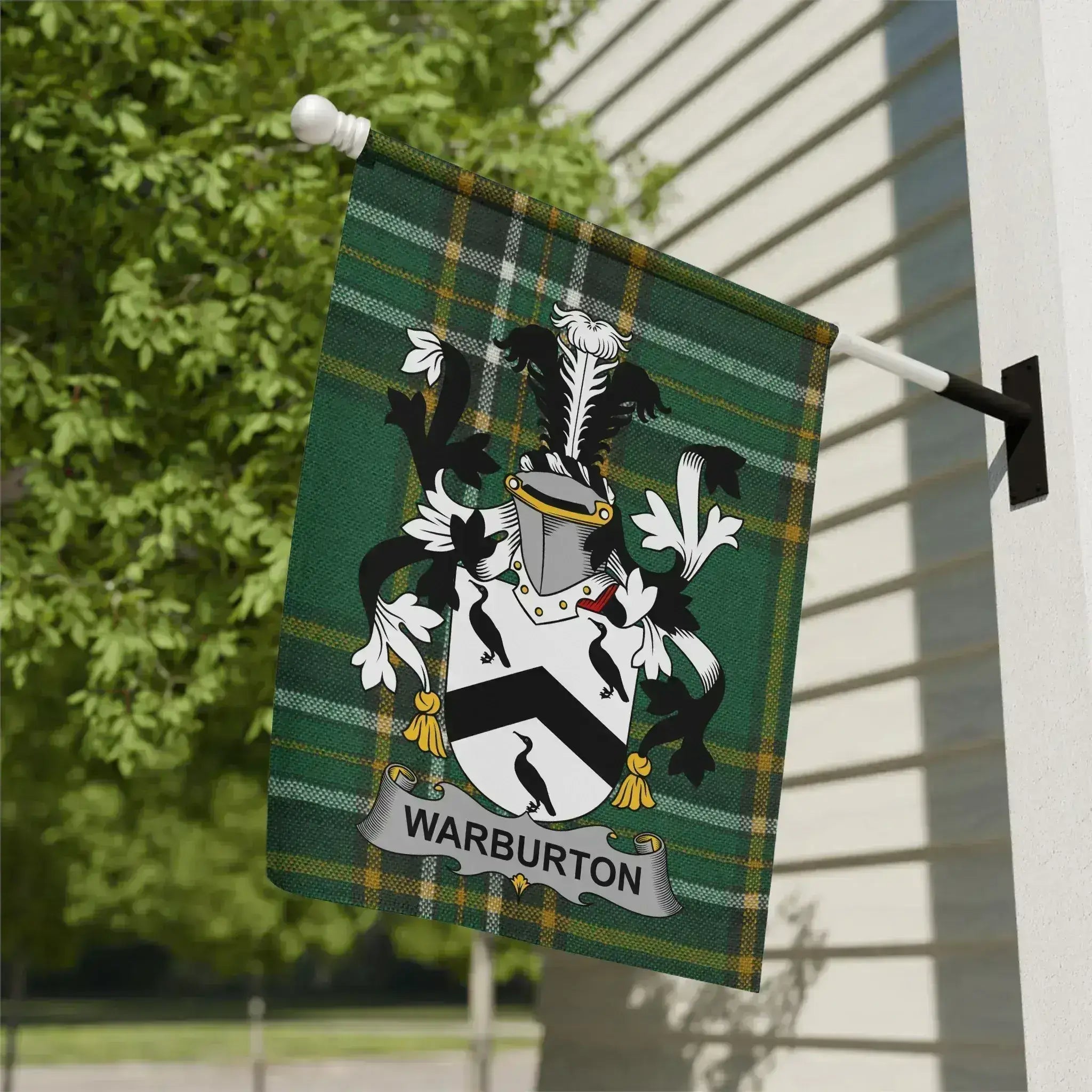 Warburton Crest Plaid Design House Flag