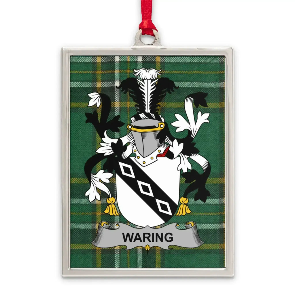 Waring Family Crest Plaid Pattern Hanging Ornament product type