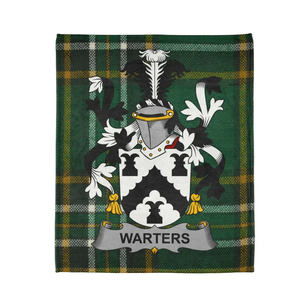 Warrers Family Crest Green Plaid Pattern Bedding