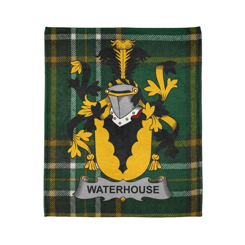 Waterhouse Coat of Arms Plaid Shield Blanket