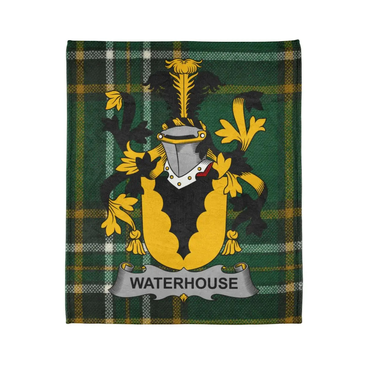 Waterhouse Coat of Arms Plaid Shield Blanket