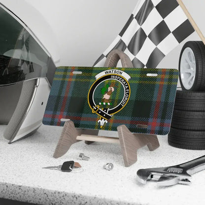 Watson Insperata Floruit Tartan License Plate product