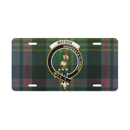 Watson Insperata Floruit Clan Crest Car License Plate product