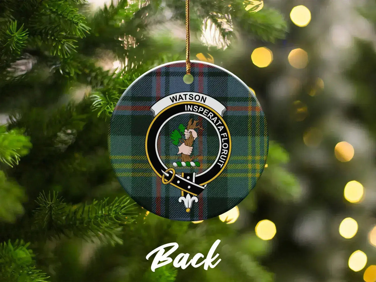Custom Watson Clan Crest Christmas Ornament