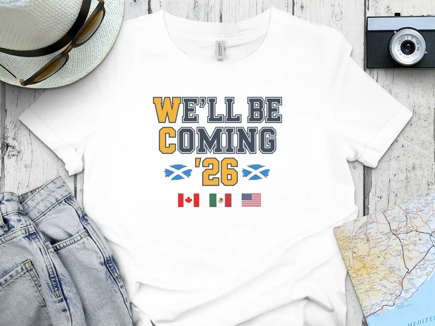 We'll Be Coming '26 Flag Design T-Shirt