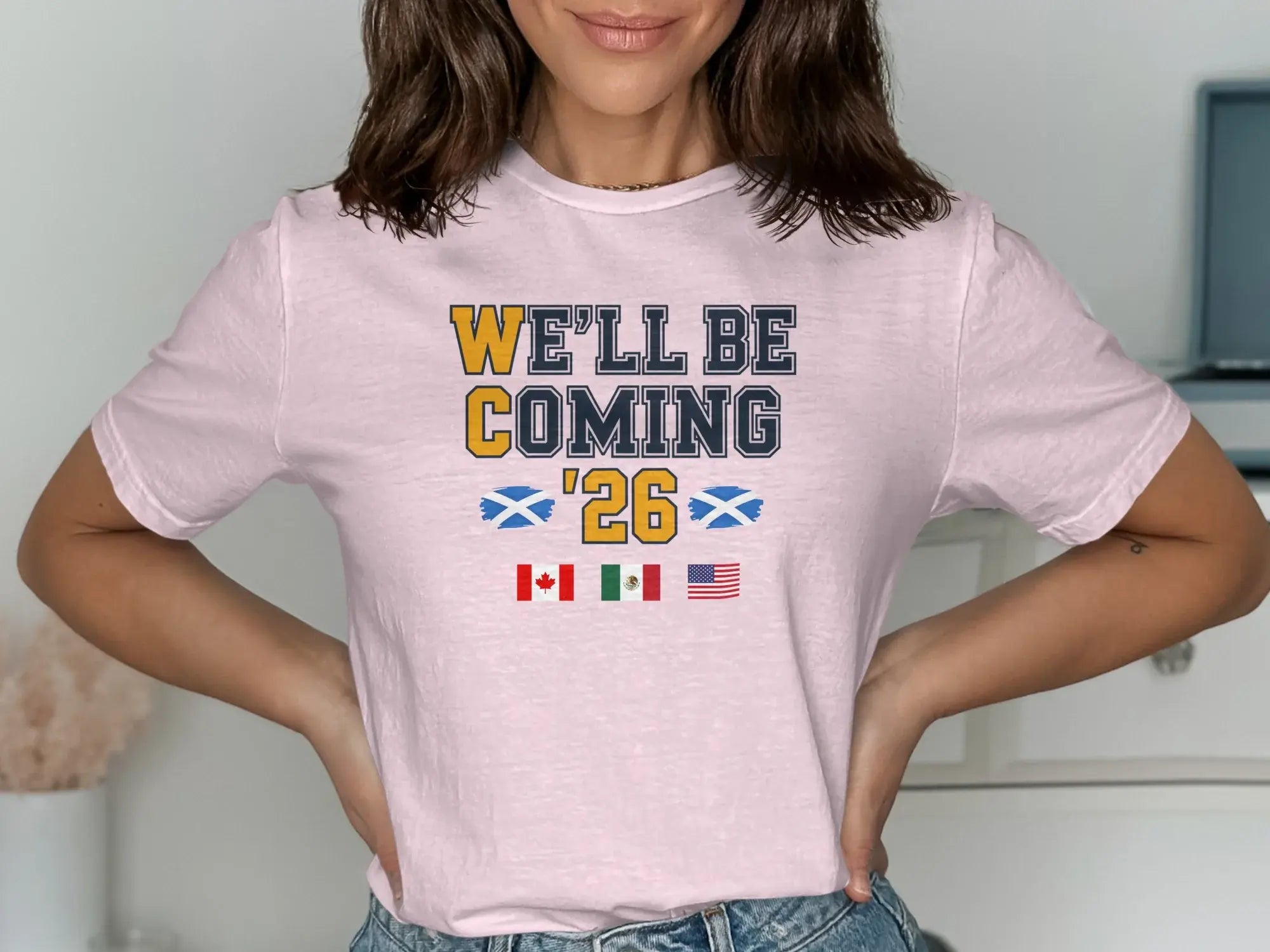 We'll Be Coming '26 National Flags Graphic T-Shirt