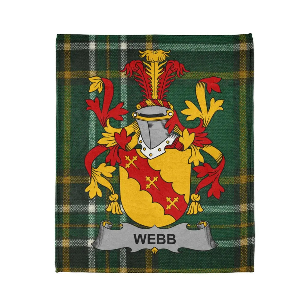 Webb Family Crest Tartan Design Decorative Blanket