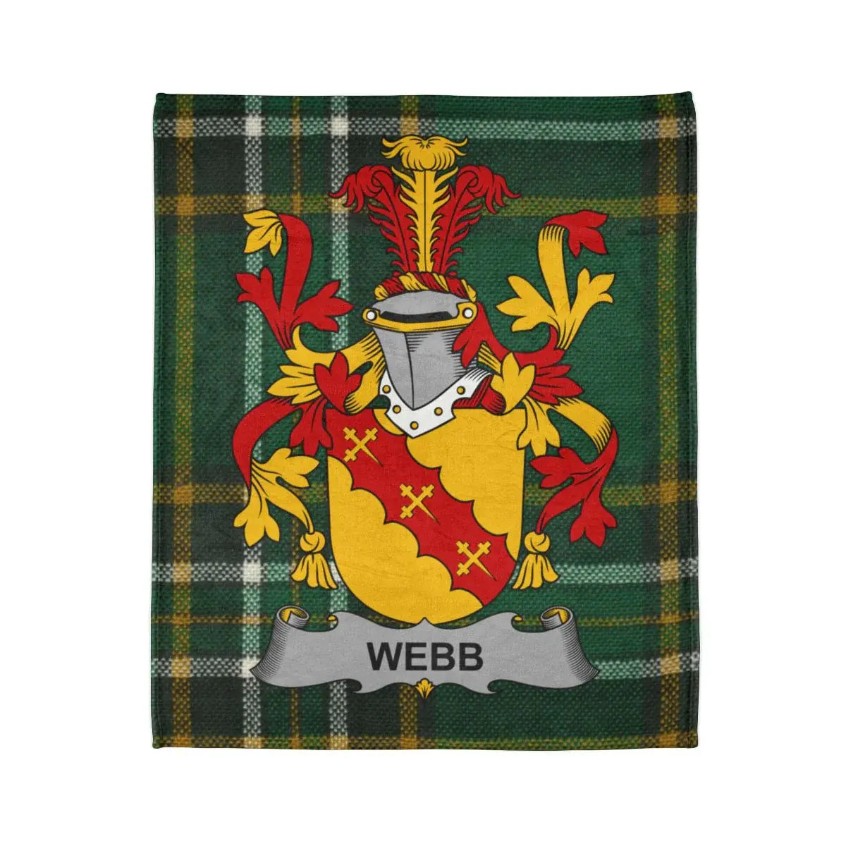 Webb Family Crest Tartan Design Decorative Blanket