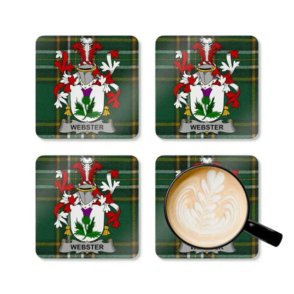 Personalised Family Crest Tartan Design Coaster product