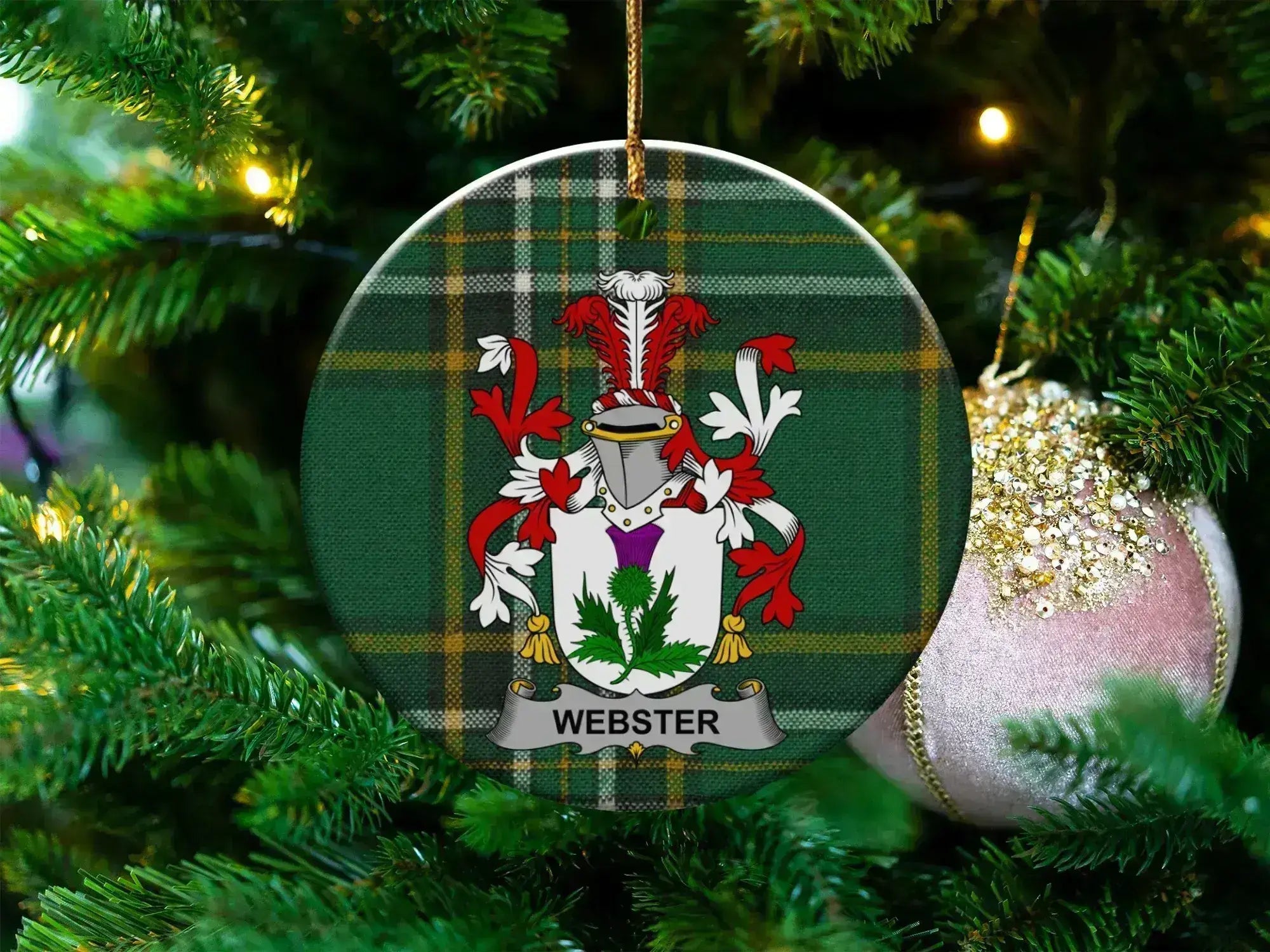 Personalized Family Crest Christmas Ornament product