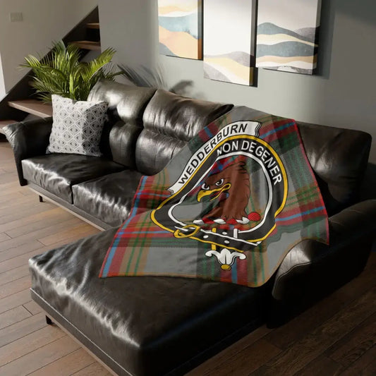 Wedderburn Non Degenet Family Crest Throw Blanket