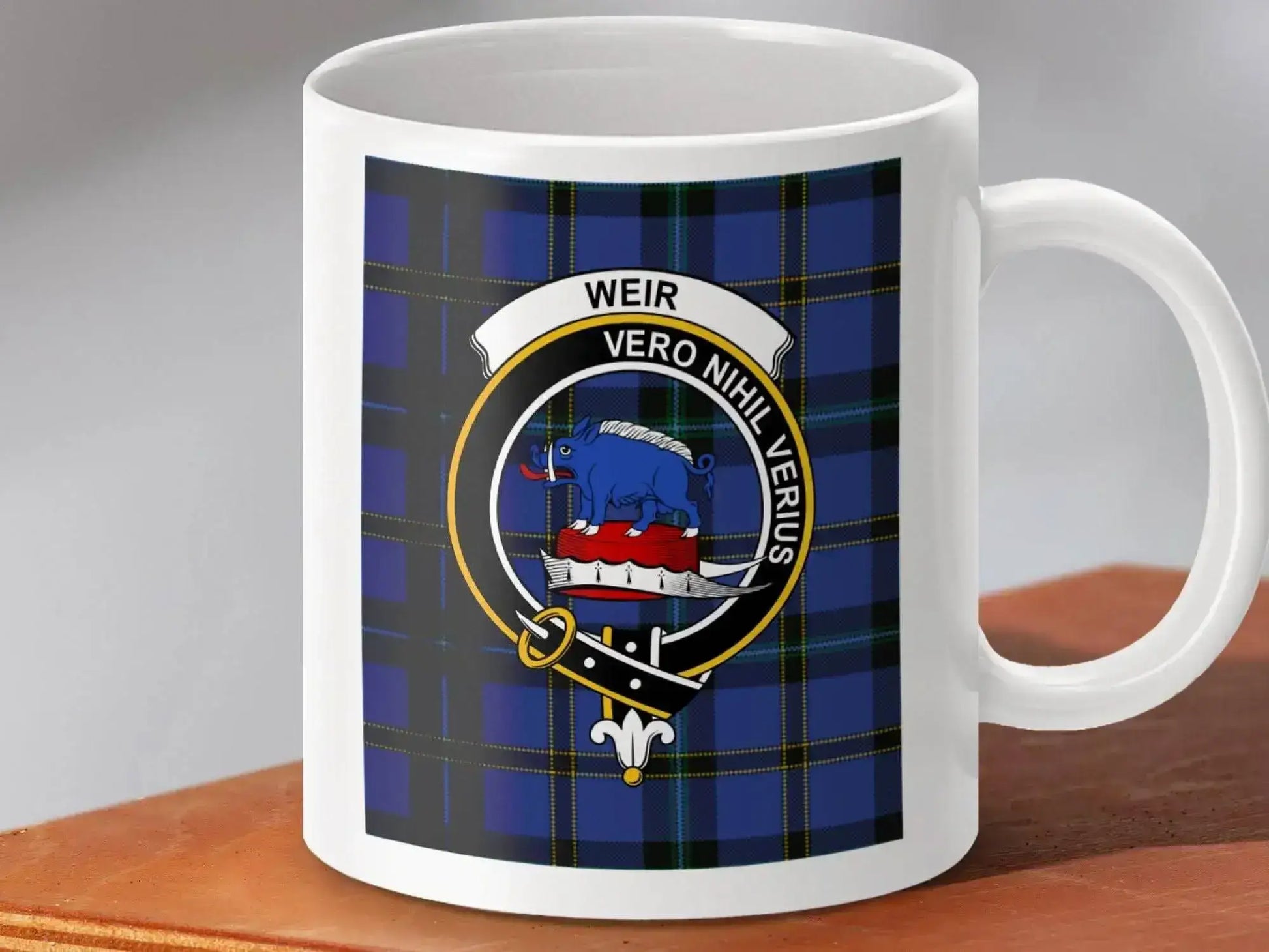 Weir Clan Crest Tartan Blue Mug Coffee Drinkware product type