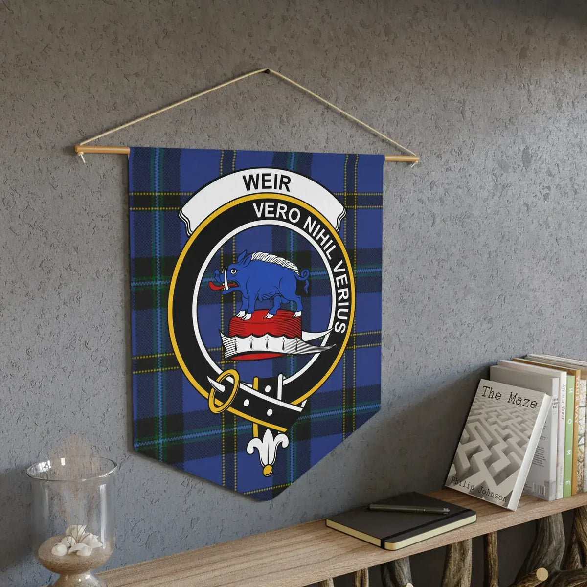 Weir Vero Nihil Verius Scottish Clan Wall Banner