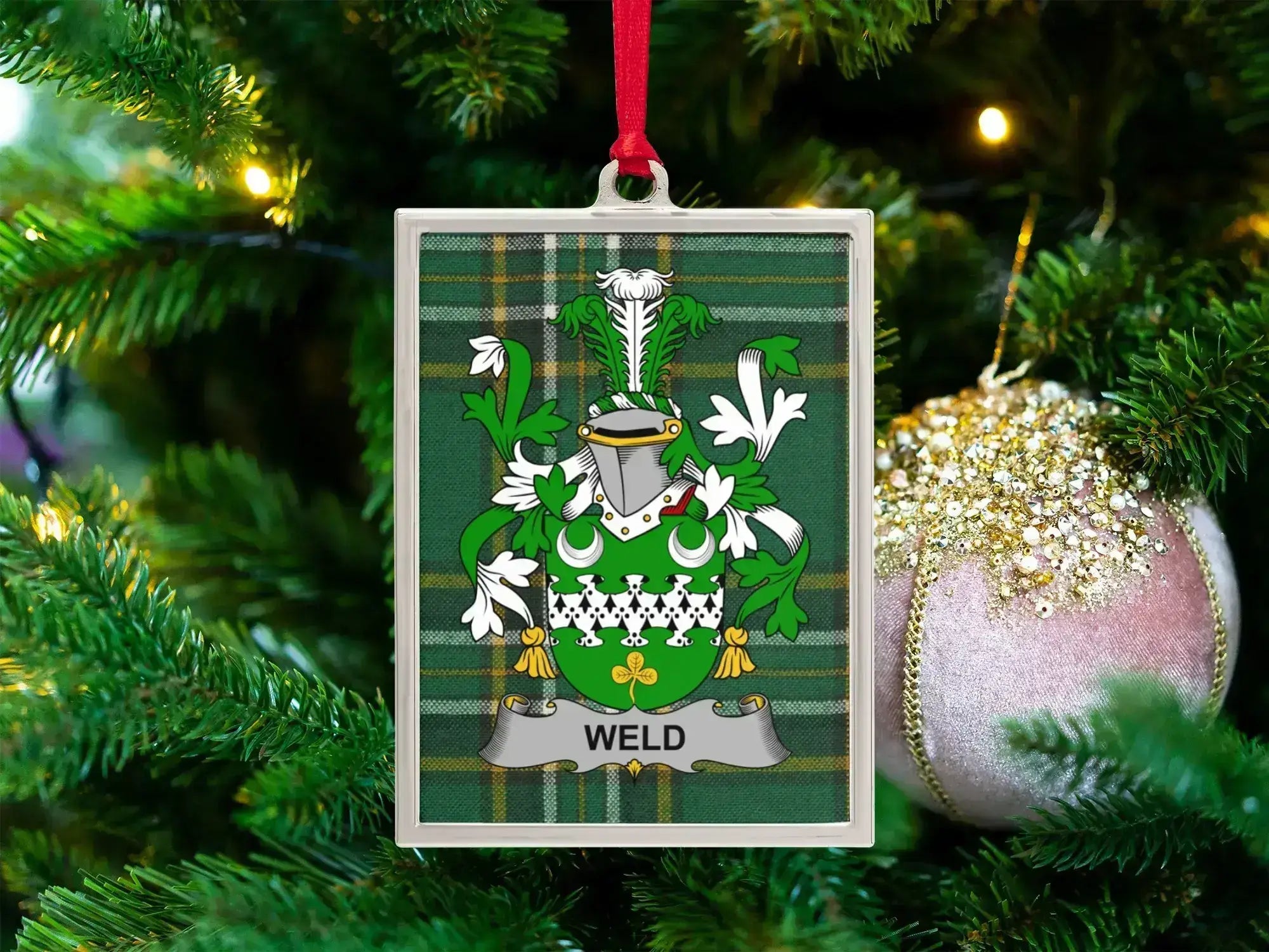 Weld Family Crest Ornament Christmas Tree Hanging product type