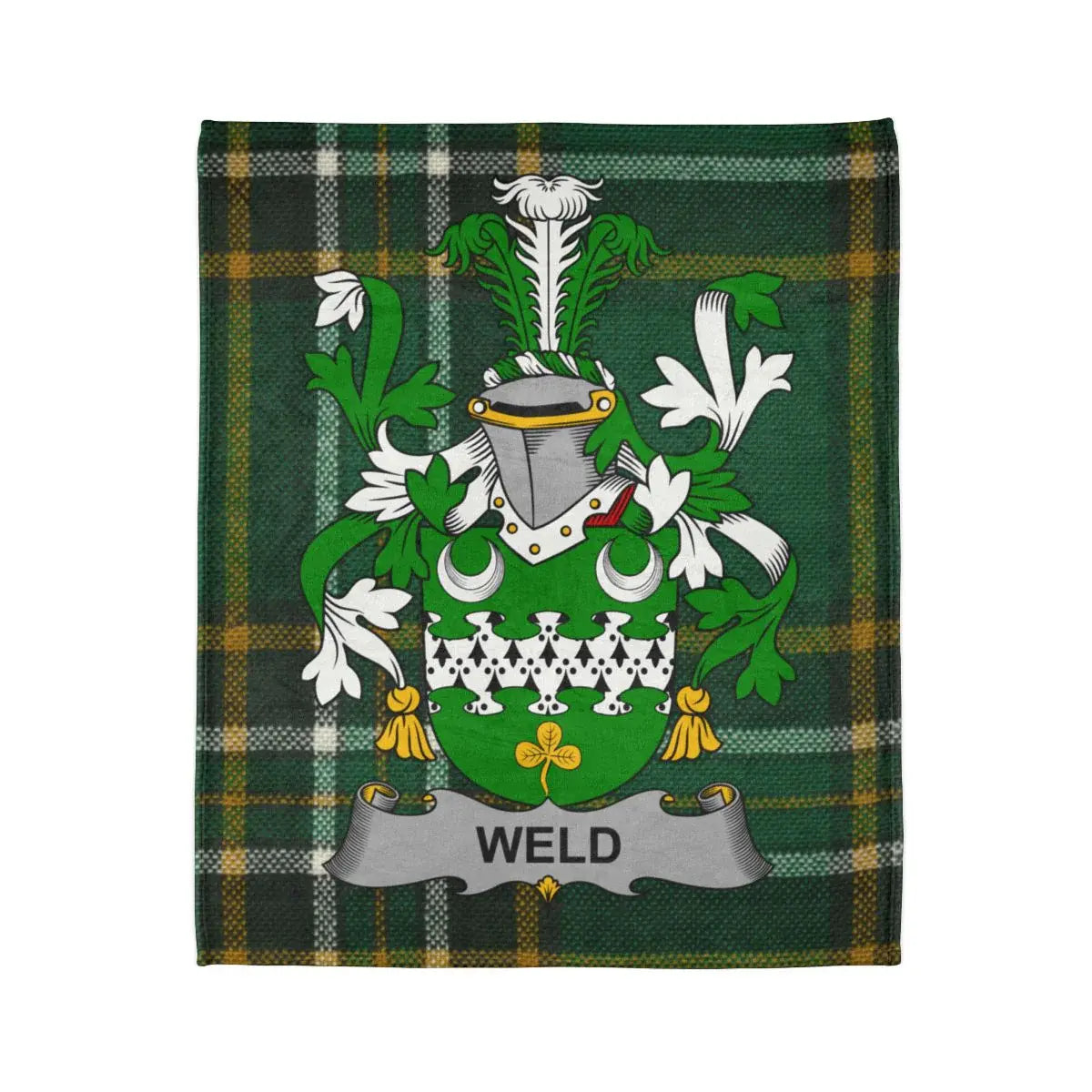 Weld Family Crest Plaid Tartan Blanket Throw