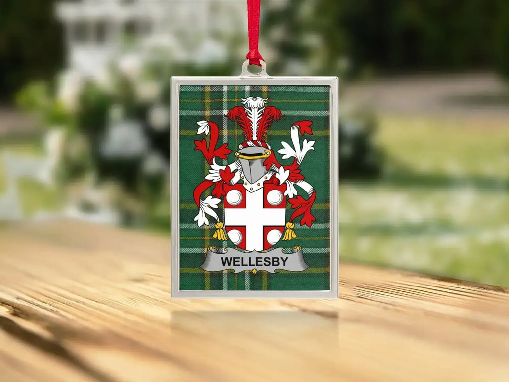 Wellesby Family Crest Plaid Design Hanging Decor product
