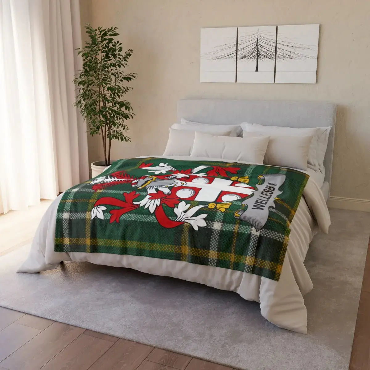 Cozy Christmas Tree Design Holiday Blanket