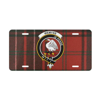 Wemyss Je Pense Plaid Design License Plate product type