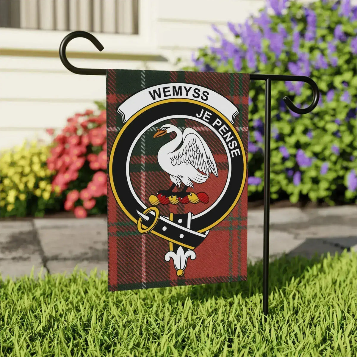 Wemyss je pense decorative garden flag — 24.5x32 inch outdoor display