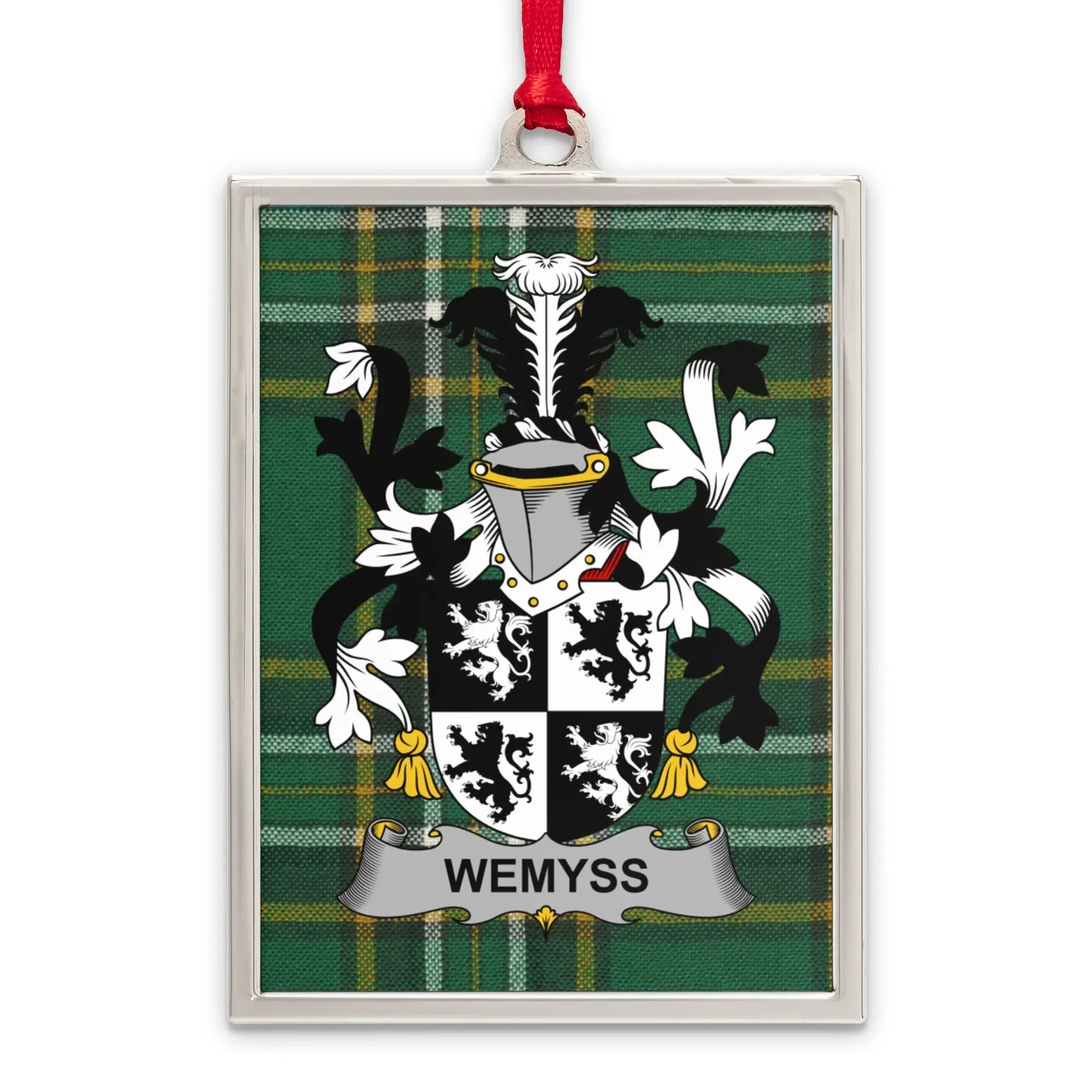 Vibrant Wemyss Family Crest Plaid Print Ornament product