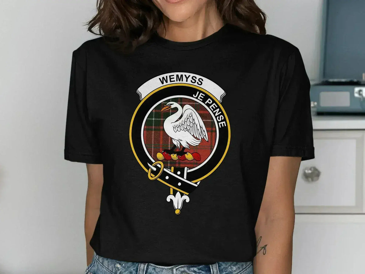 Clan Wemyss je pense emblem graphic t-shirt — forest green, unisex