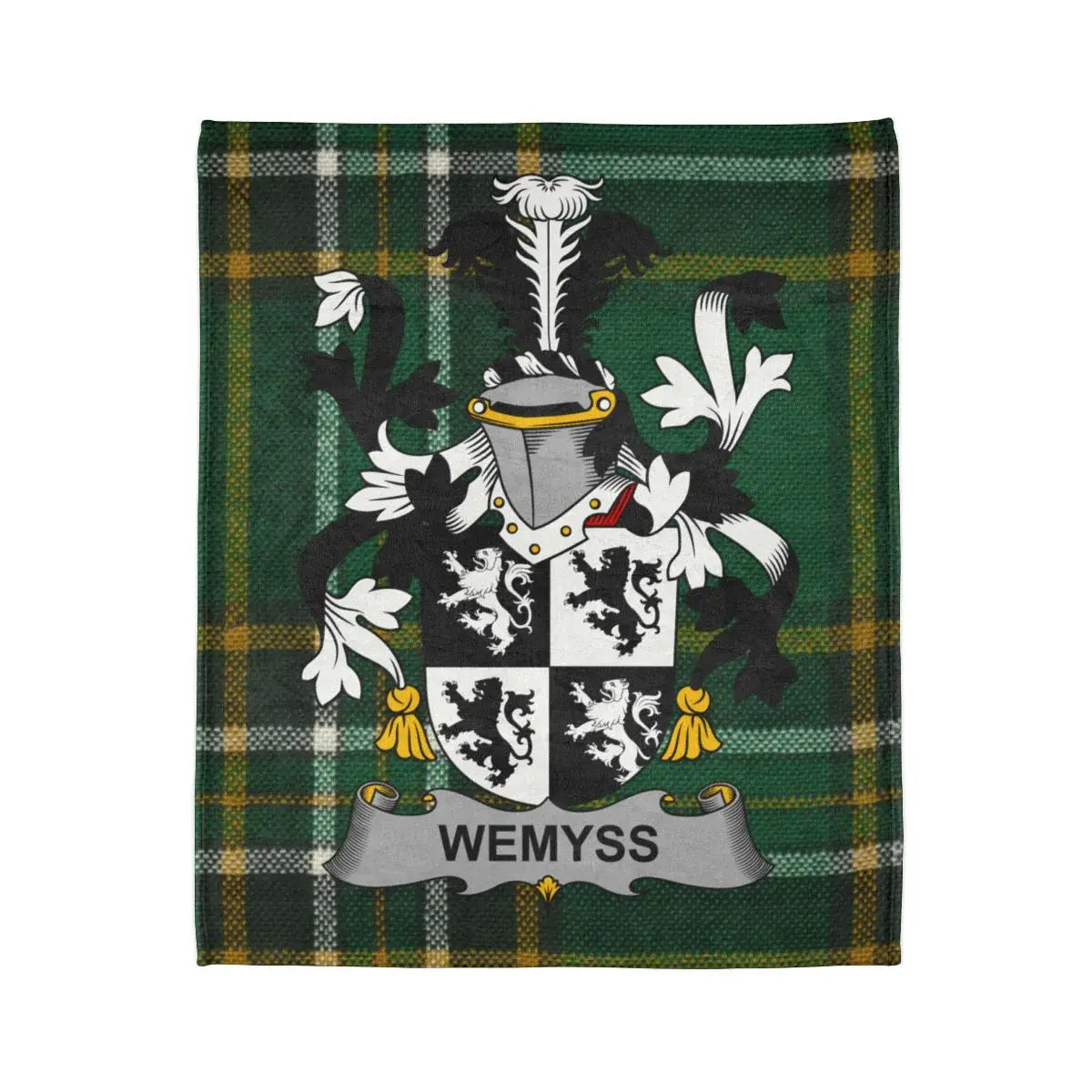 Personalized Wemyss Family Crest Tartan Blanket