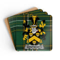Wentworth Family Crest Green Plaid Decorative Coaster Product