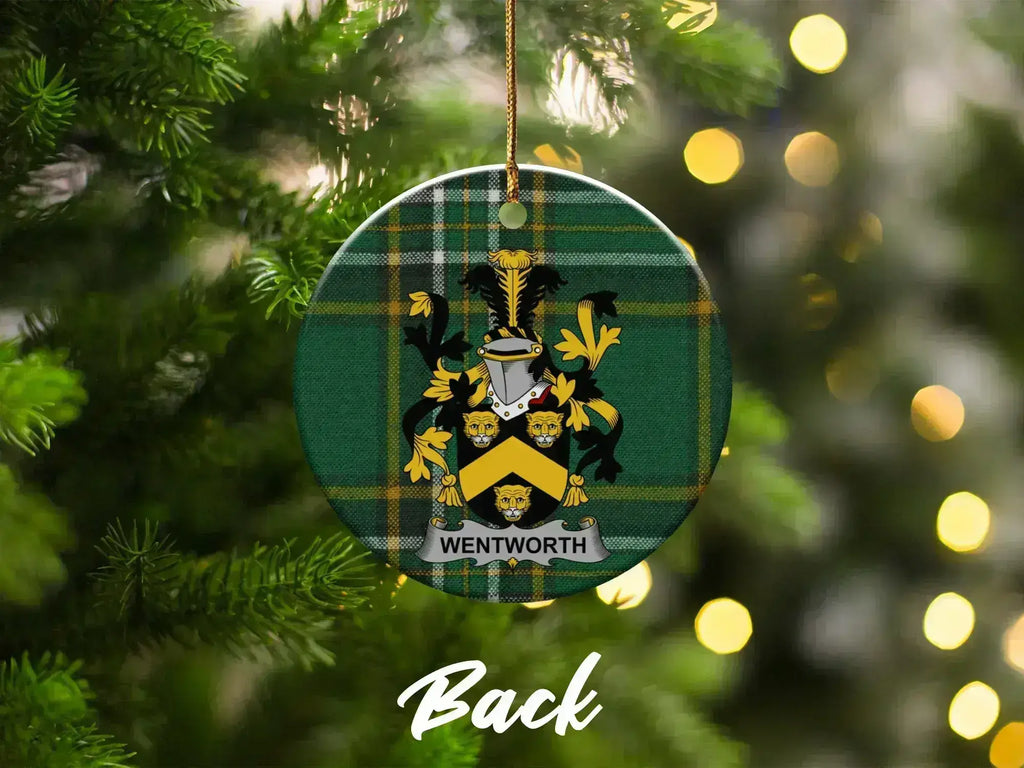 Wentworth Family Crest Christmas Tree Decorative