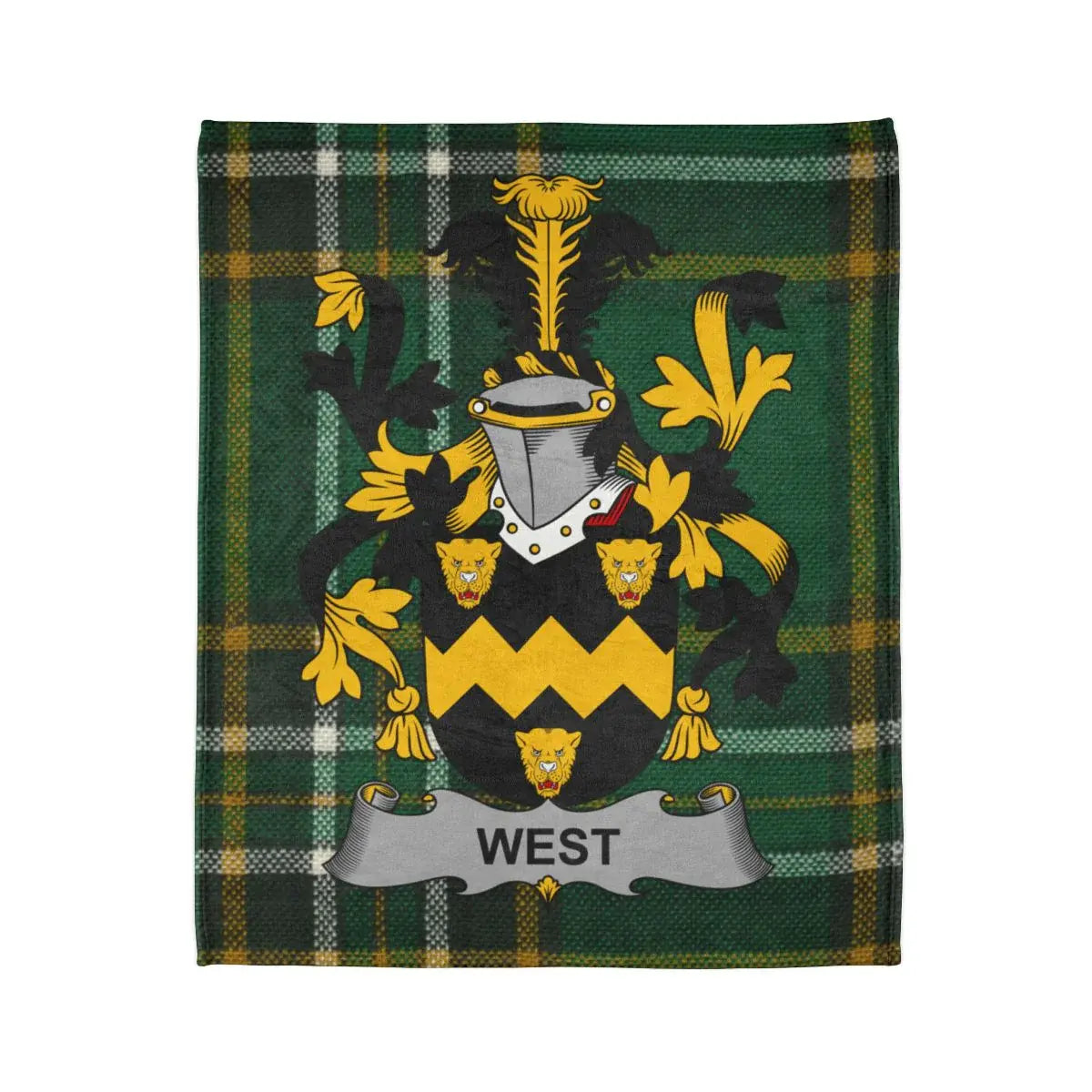 Family Crest Design Blanket West Scottish Tartan