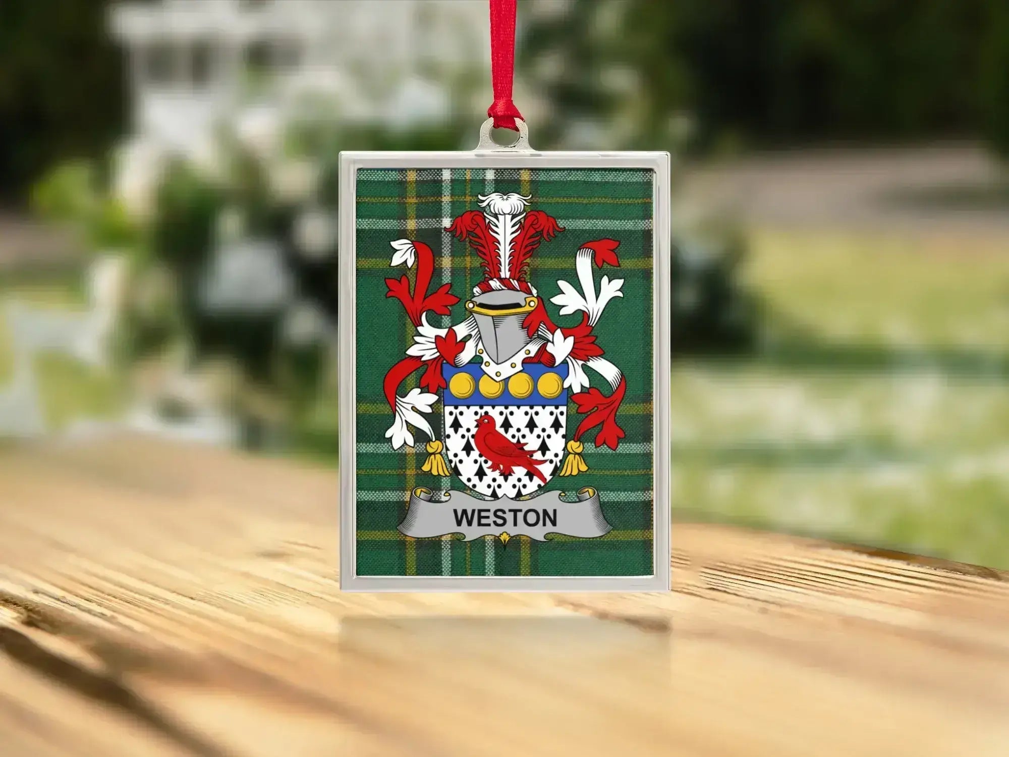 Weston Crest Decor with Red Ribbon Accent product