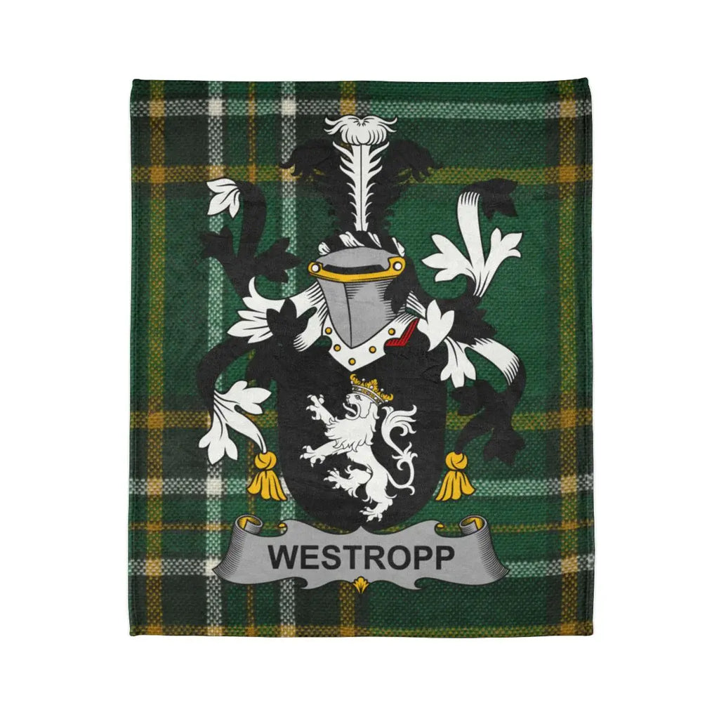 Westropp Family Crest Coat of Arms Plaid Blanket
