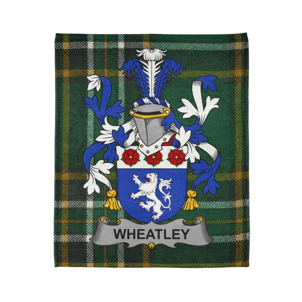 Wheatley Family Crest Pattern Throw Blanket