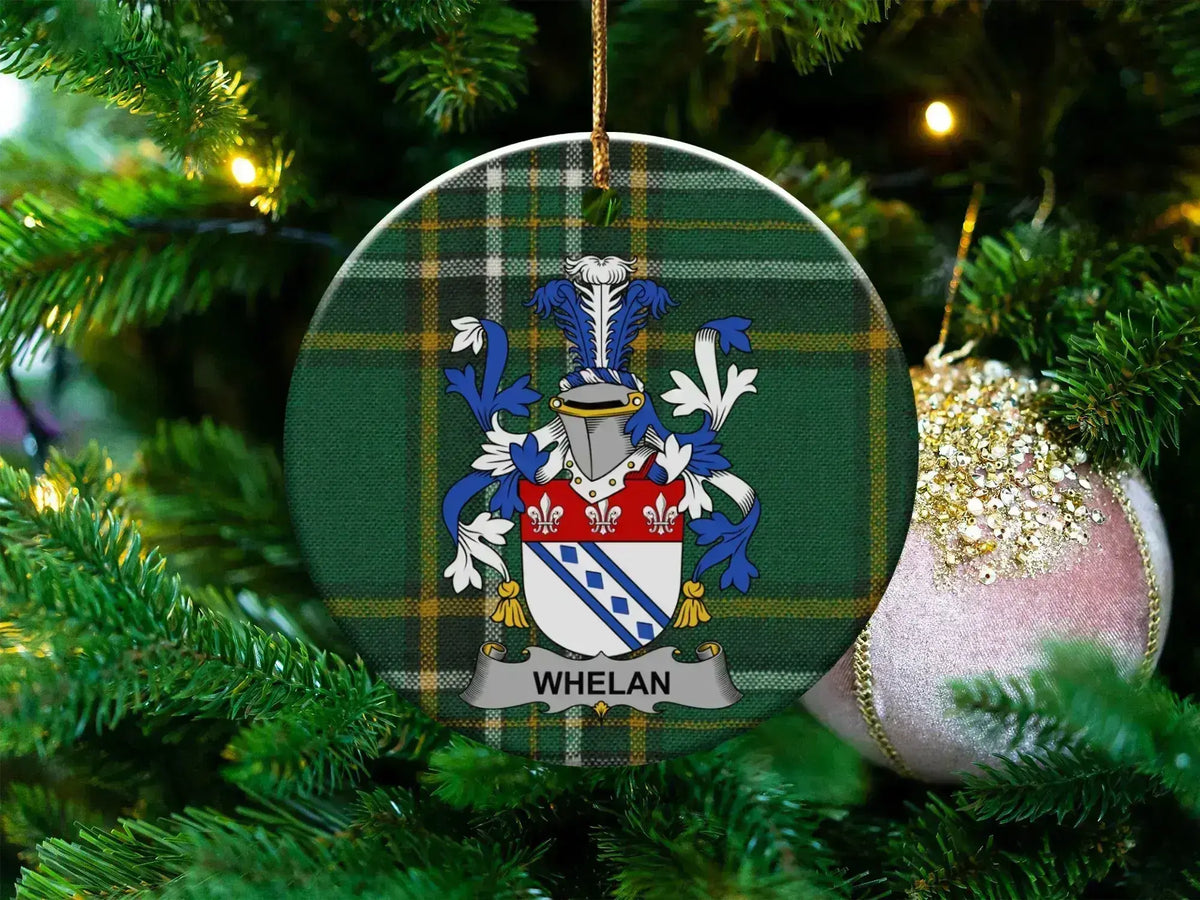 Whelan Family Crest Ornament Christmas Decoration