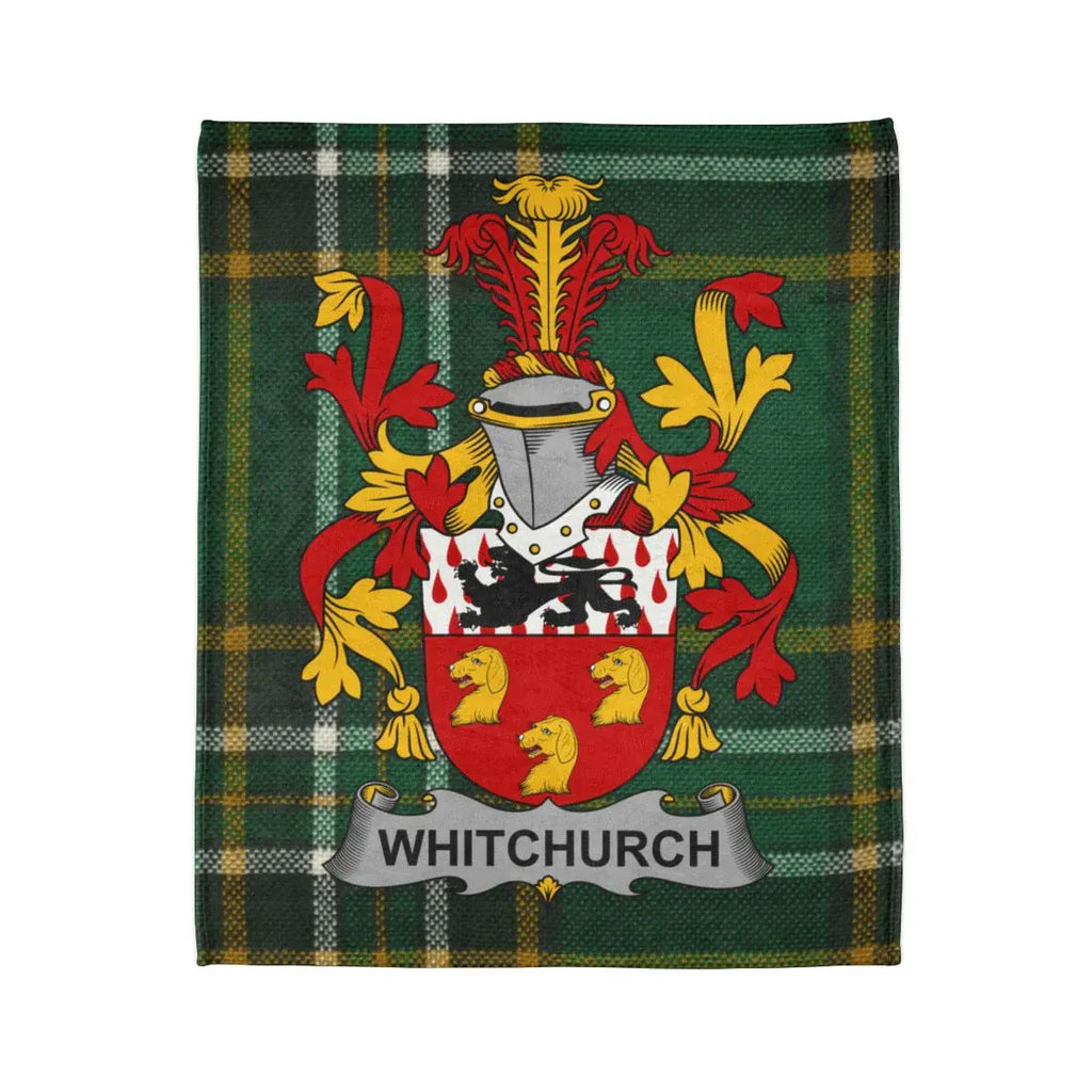 Whitchurch Family Crest Tartan Plaid Blanket Design