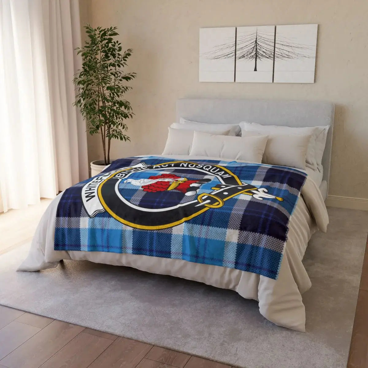 Scottish Clan Crest Kilt Blanket Home Decor Product