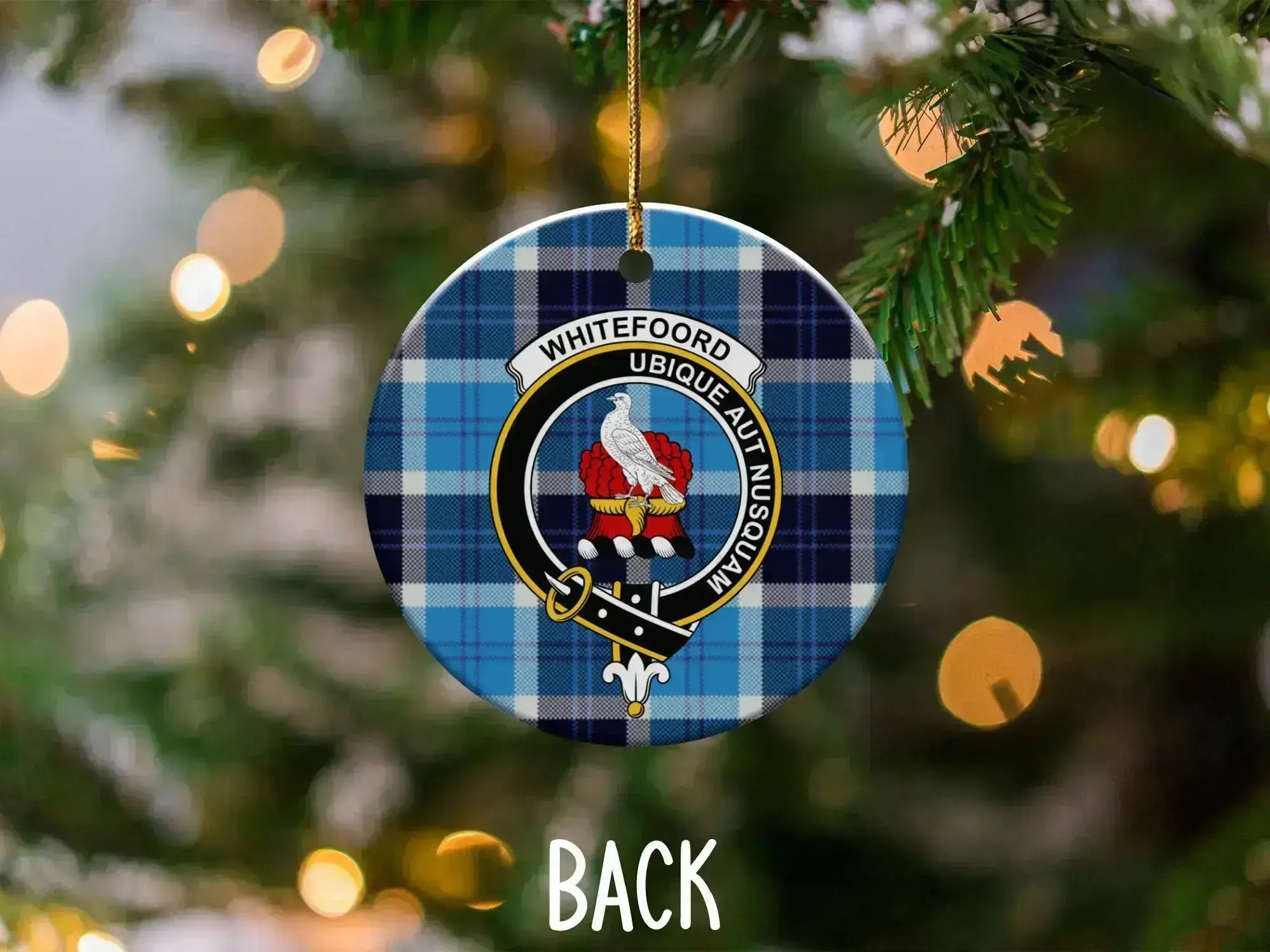 Whiteford Ubique Aut Nusquam Plaid Ornament product