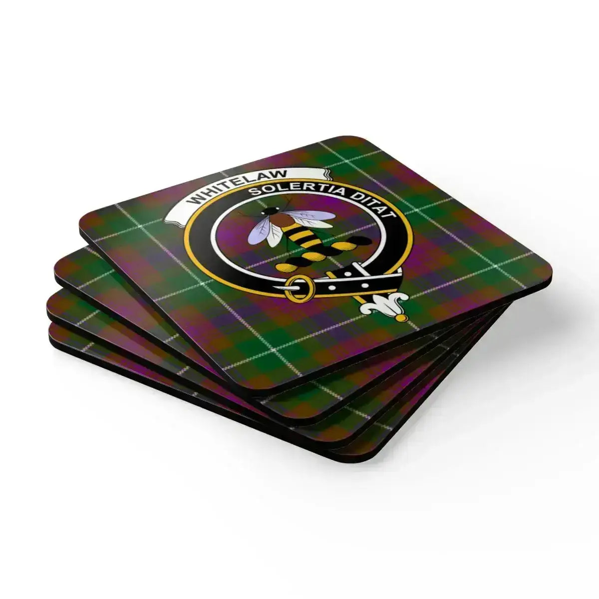 Tartan Crest Clan Whitelaw Solertia Dita Coaster product