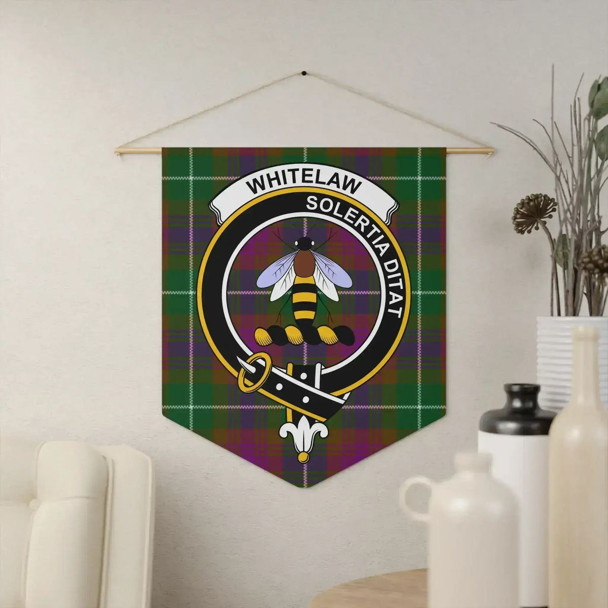 Whitelaw Solertia Ditat Tartan Wall Banner